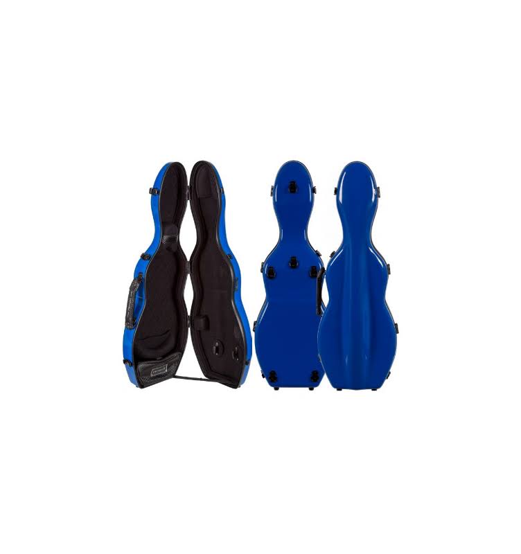 Black Fiberglass Viola Case with Wheels X688