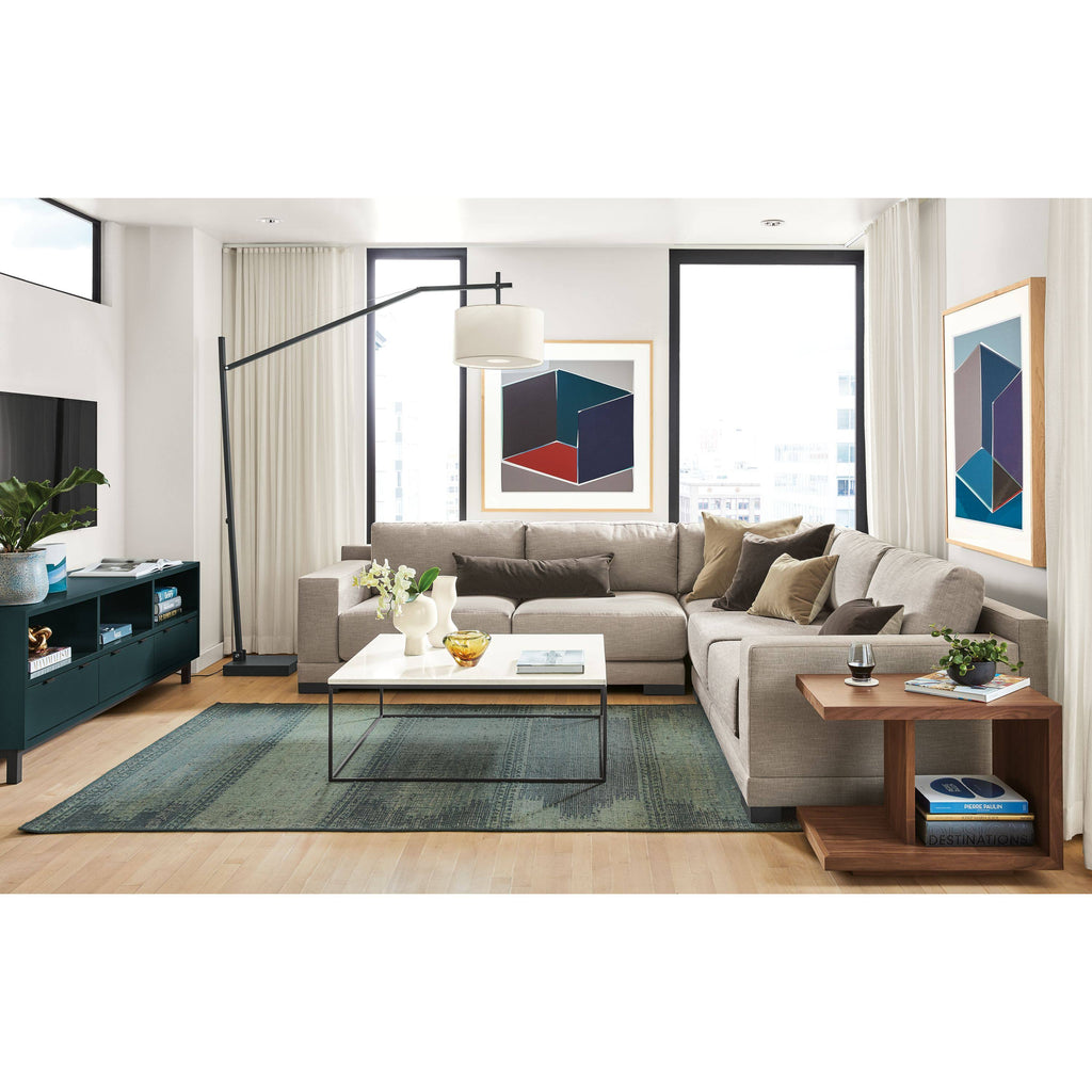 Satin Etched Tempered Glass Square Coffee Table M283129