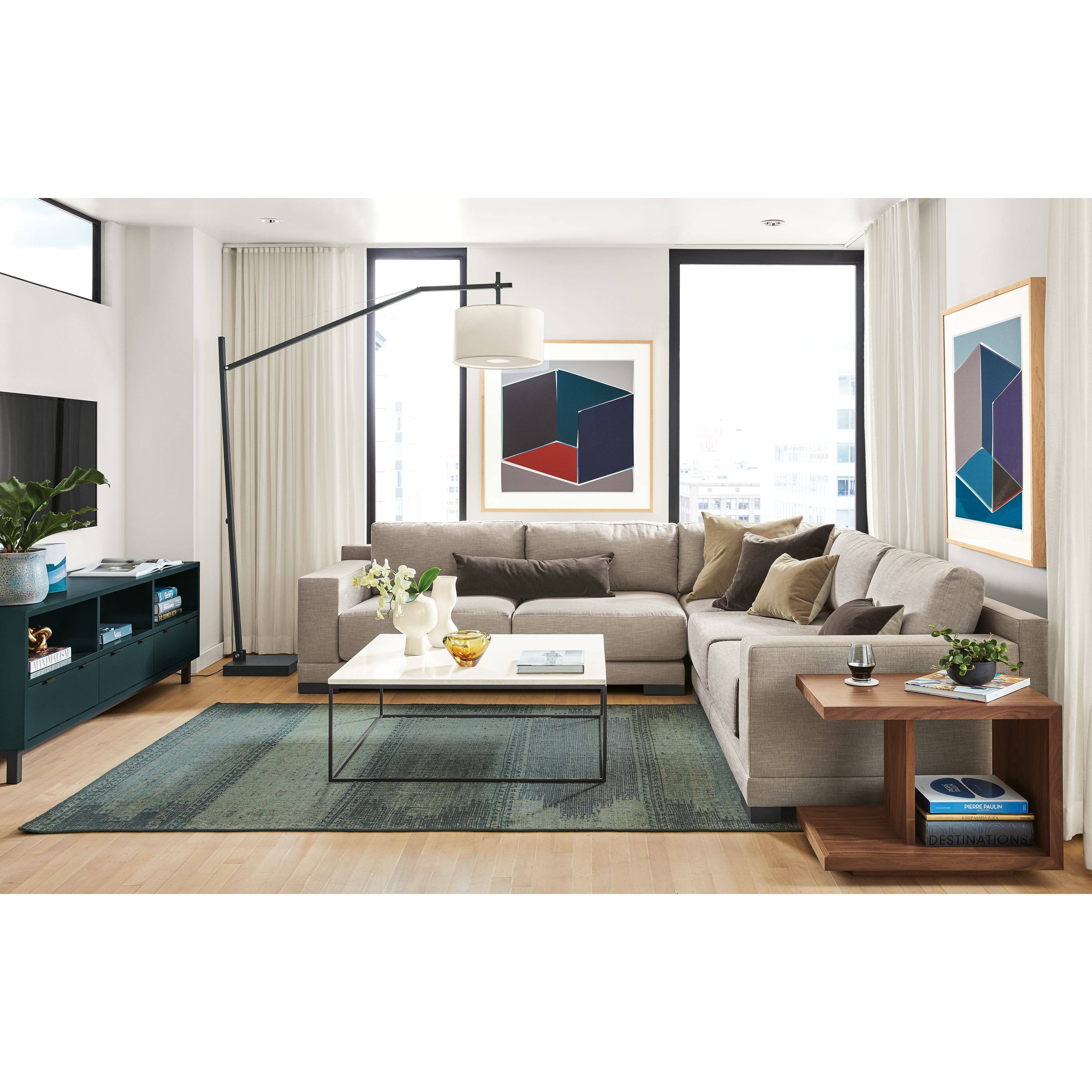 Satin Etched Tempered Glass Square Coffee Table M283129