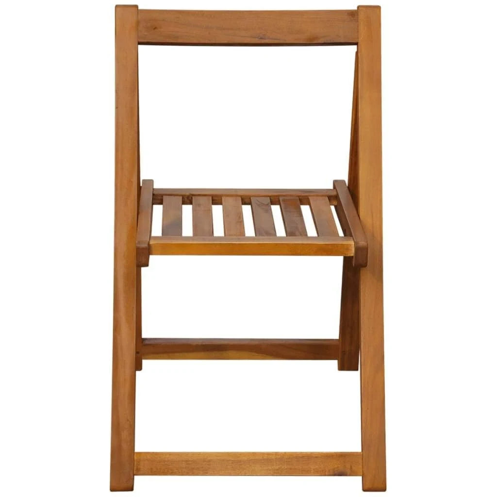 5 Piece Folding Outdoor Dining Set Solid Acacia Wood U833497