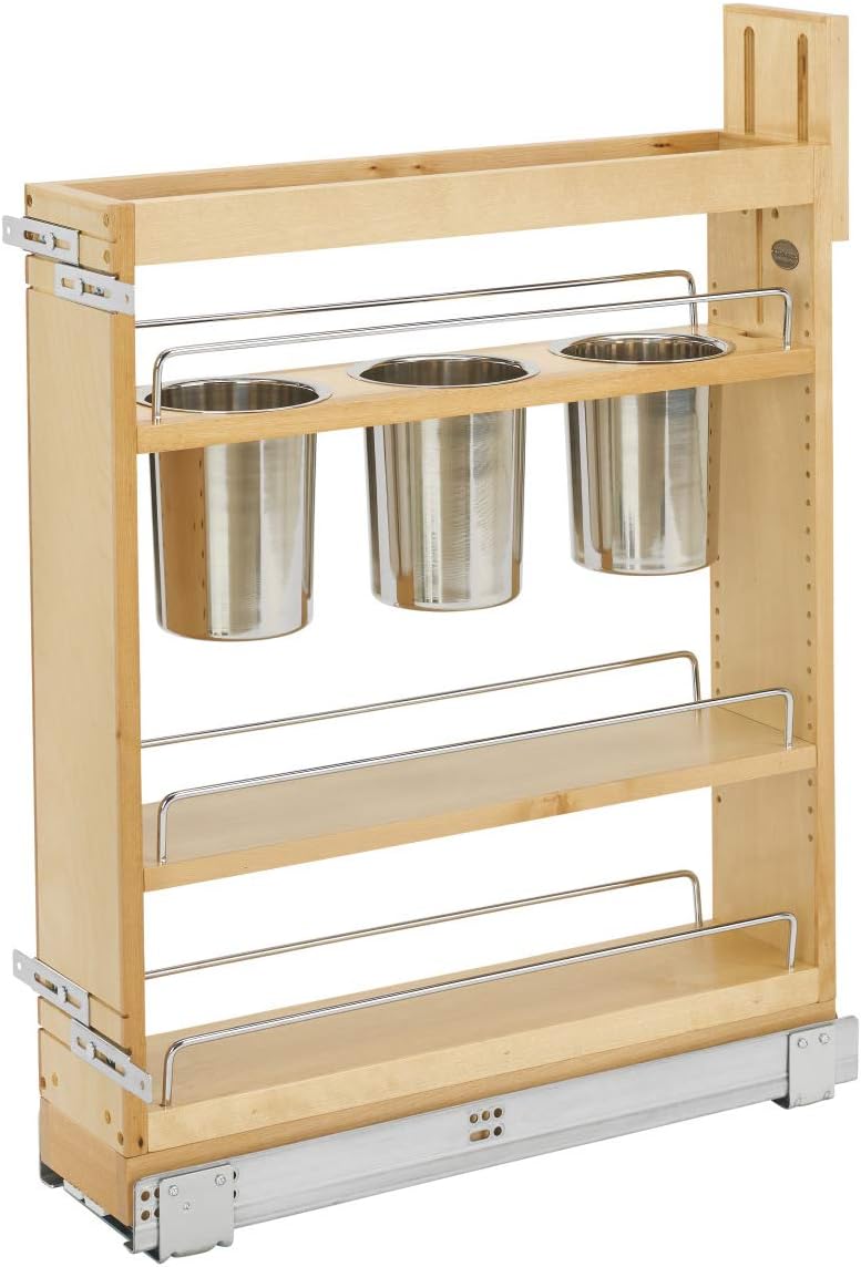 Kitchen Utensil Pull Out Cabinet Organizer with Soft-Close Slides C21219