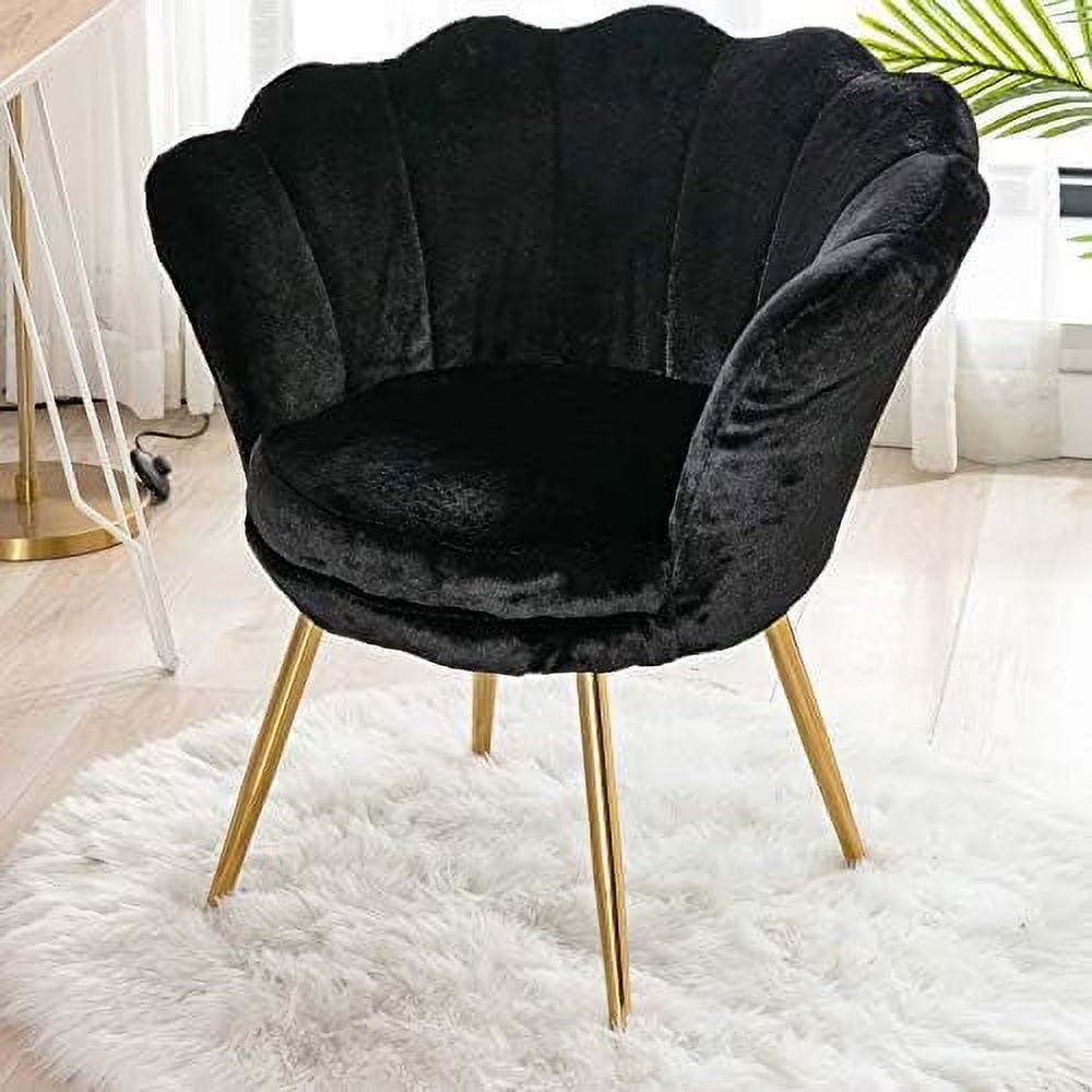 Dusty Pink Velvet Scalloped Accent Chair S7818