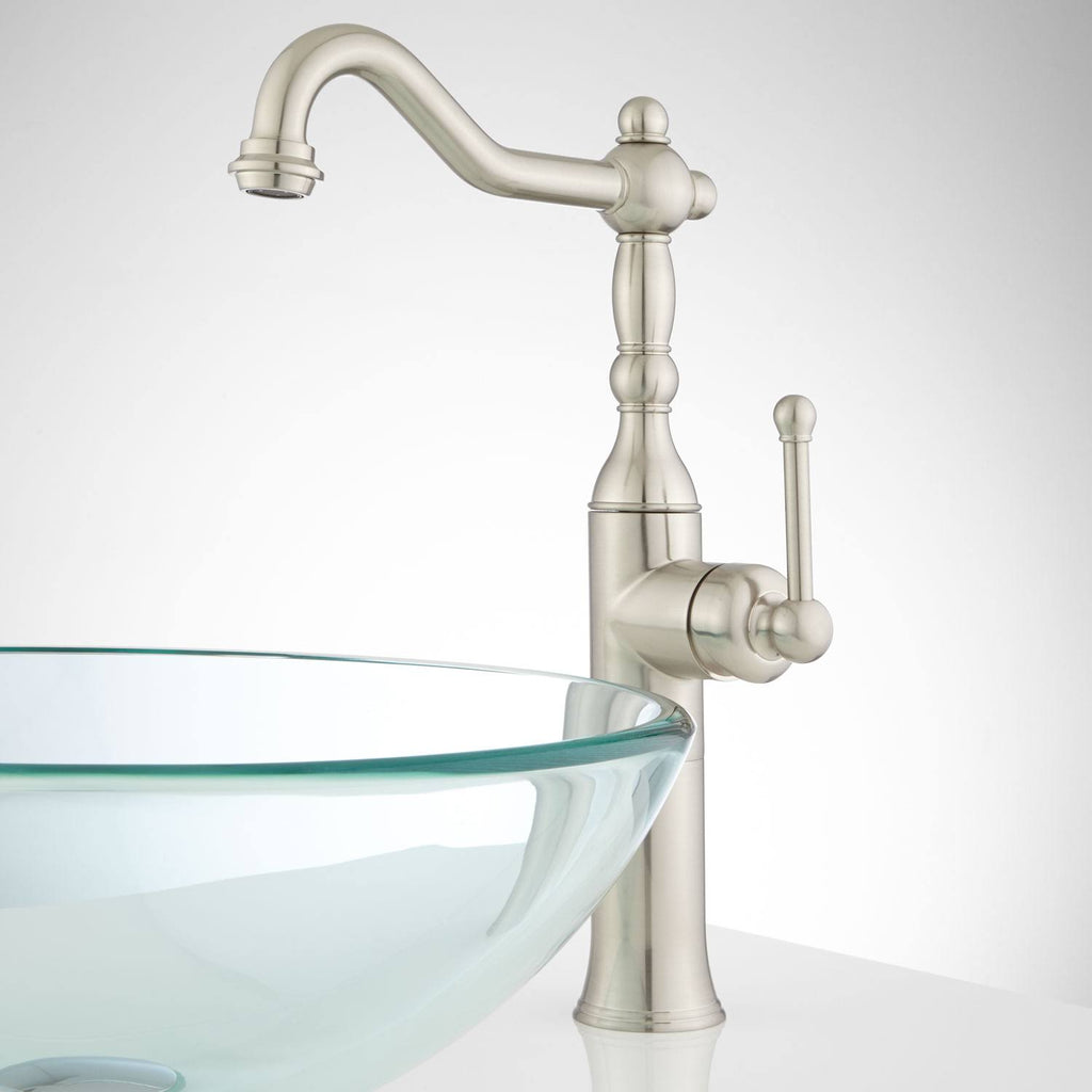 Polished Nickel Single Hole Vessel Bathroom Faucet O20846