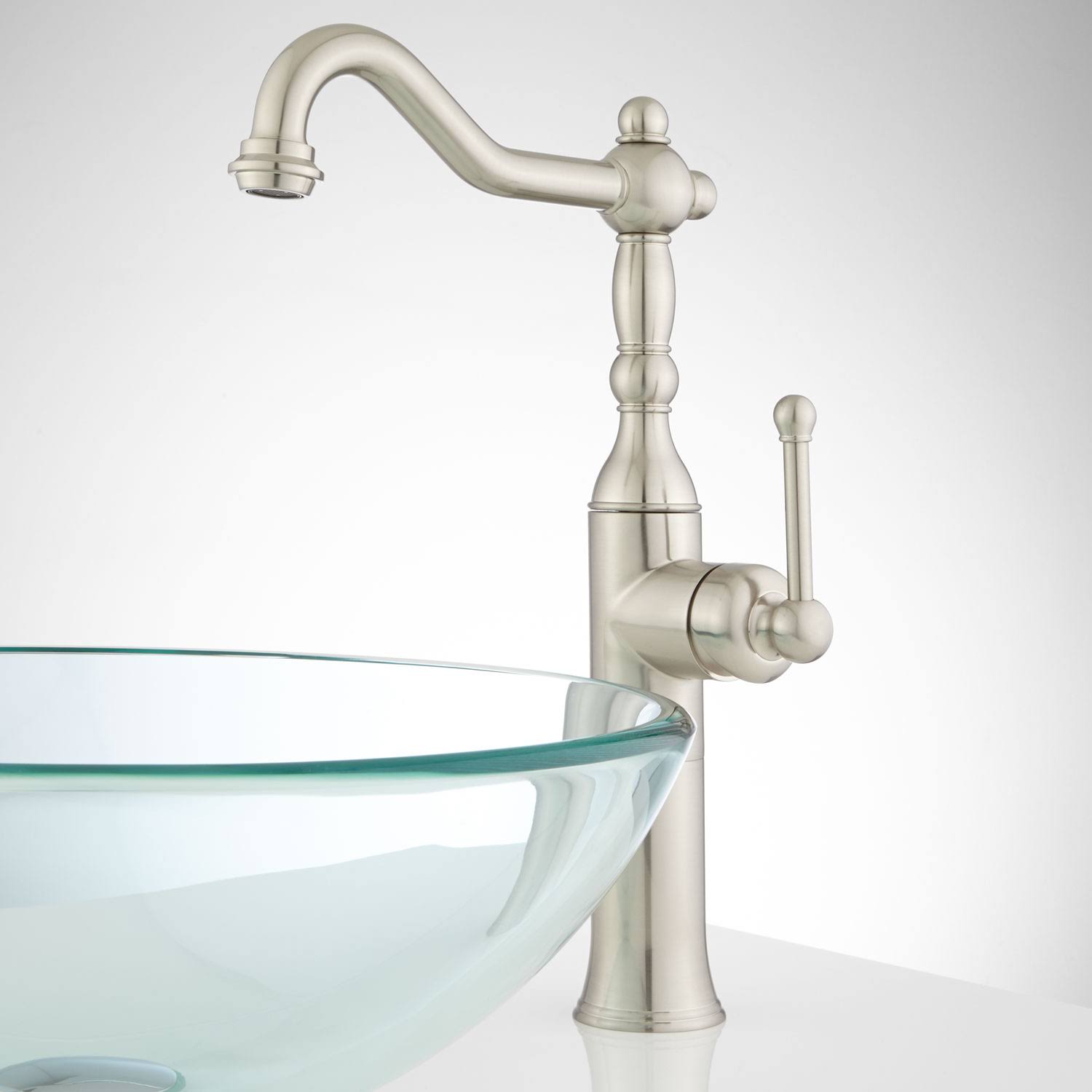 Polished Nickel Single Hole Vessel Bathroom Faucet O20846