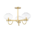 3-Light Semi Flush Aged Brass U546