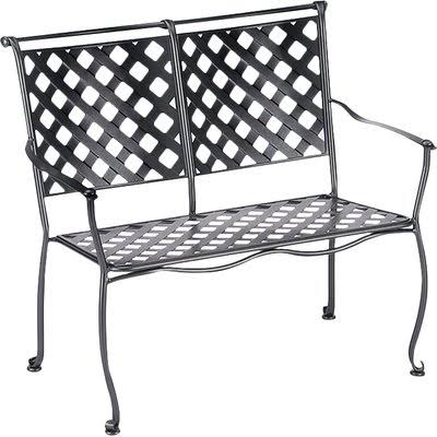 Textured Black Wrought Iron Garden Bench R486847