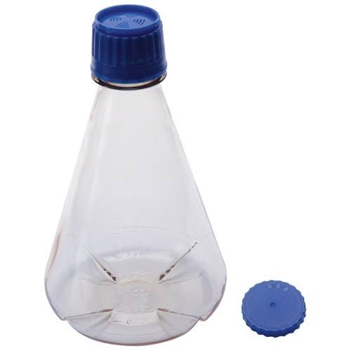 2000ml Sterile Polycarbonate Erlenmeyer Flask with Screw Closure & Baffle Q435