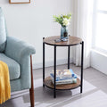 White Marble 2-Tier Square Side End Table with Storage Shelf G3408
