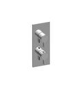Polished Chrome Square 2-Hole Trim Plate with Terra Handles P285486