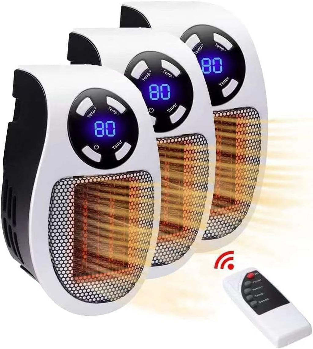 500W Smart Space Electric Fan Heater with Adjustable Thermostat and Timer L902
