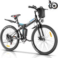 Folding Electric Mountain Bicycle 26 inch 350W 21 Speed Removable Lithium-Ion Battery I8829