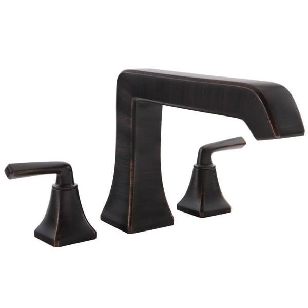 Polished Nickel Roman Tub Filler Faucet Double Handle I358