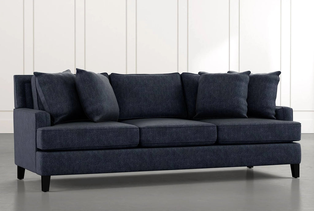 Navy Blue Fabric Sofa U3994