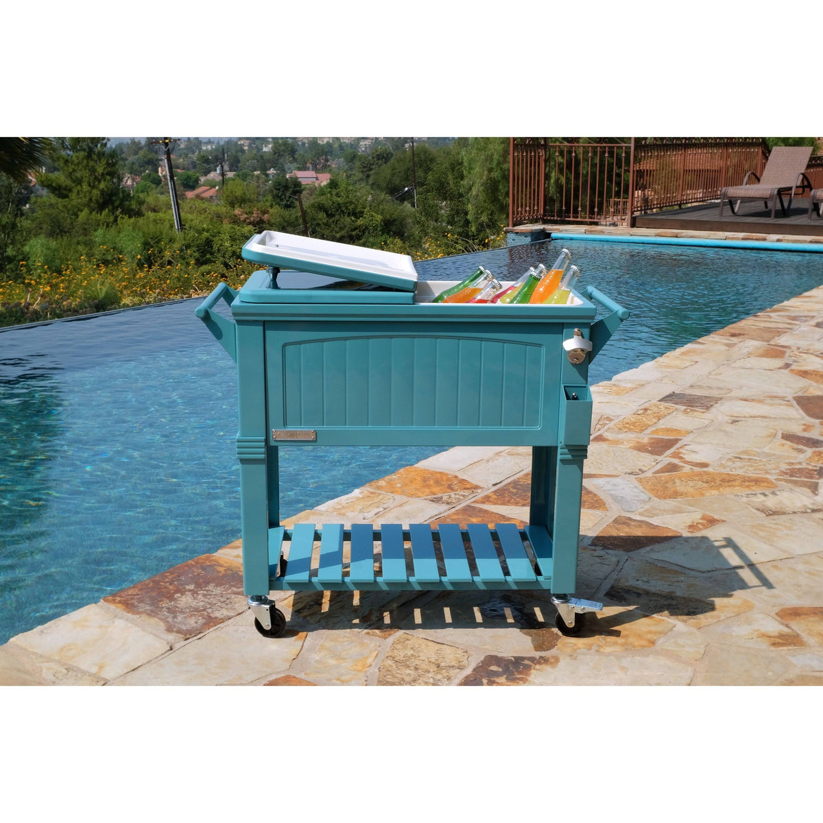 Portable Rolling Patio Cooler 80 qt. R720