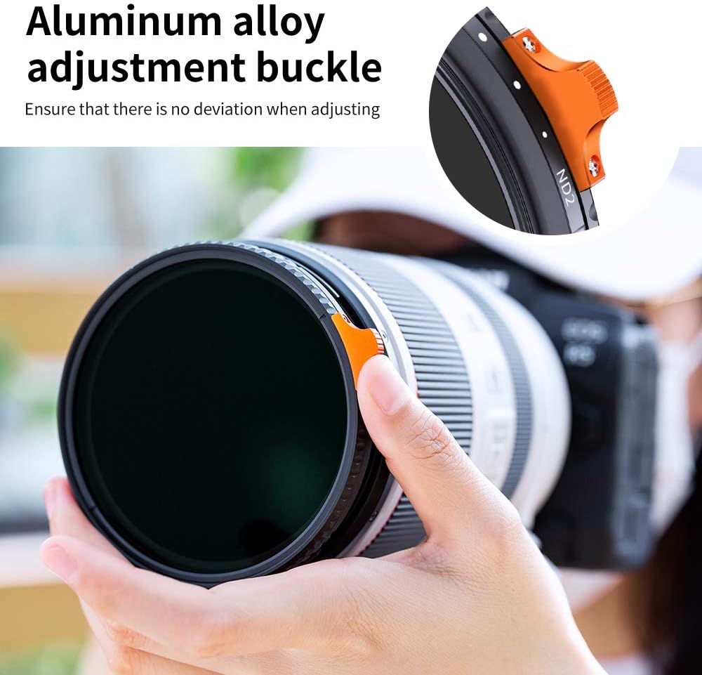 77mm Variable ND Filter ND2-ND400 with Multi-Layer Coatings AGC Glass H804