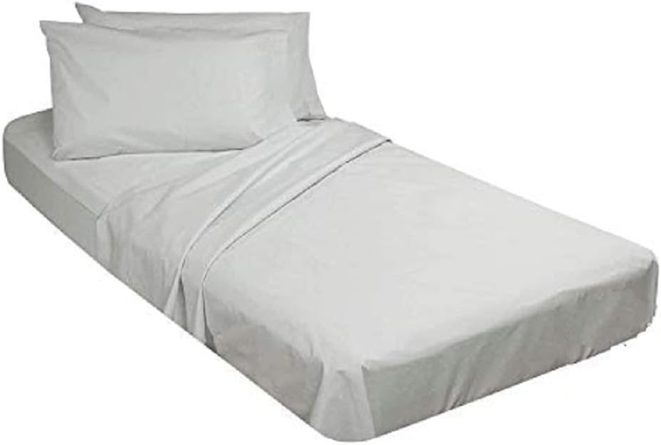Light Blue Cotton Fitted Cot Sheets 4(PCs) F700021