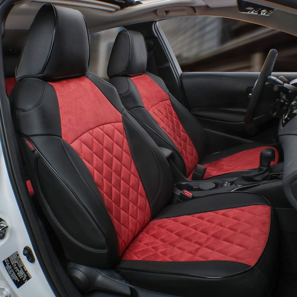 Black Leatherette Car Seat Covers for Toyota Corolla S208361