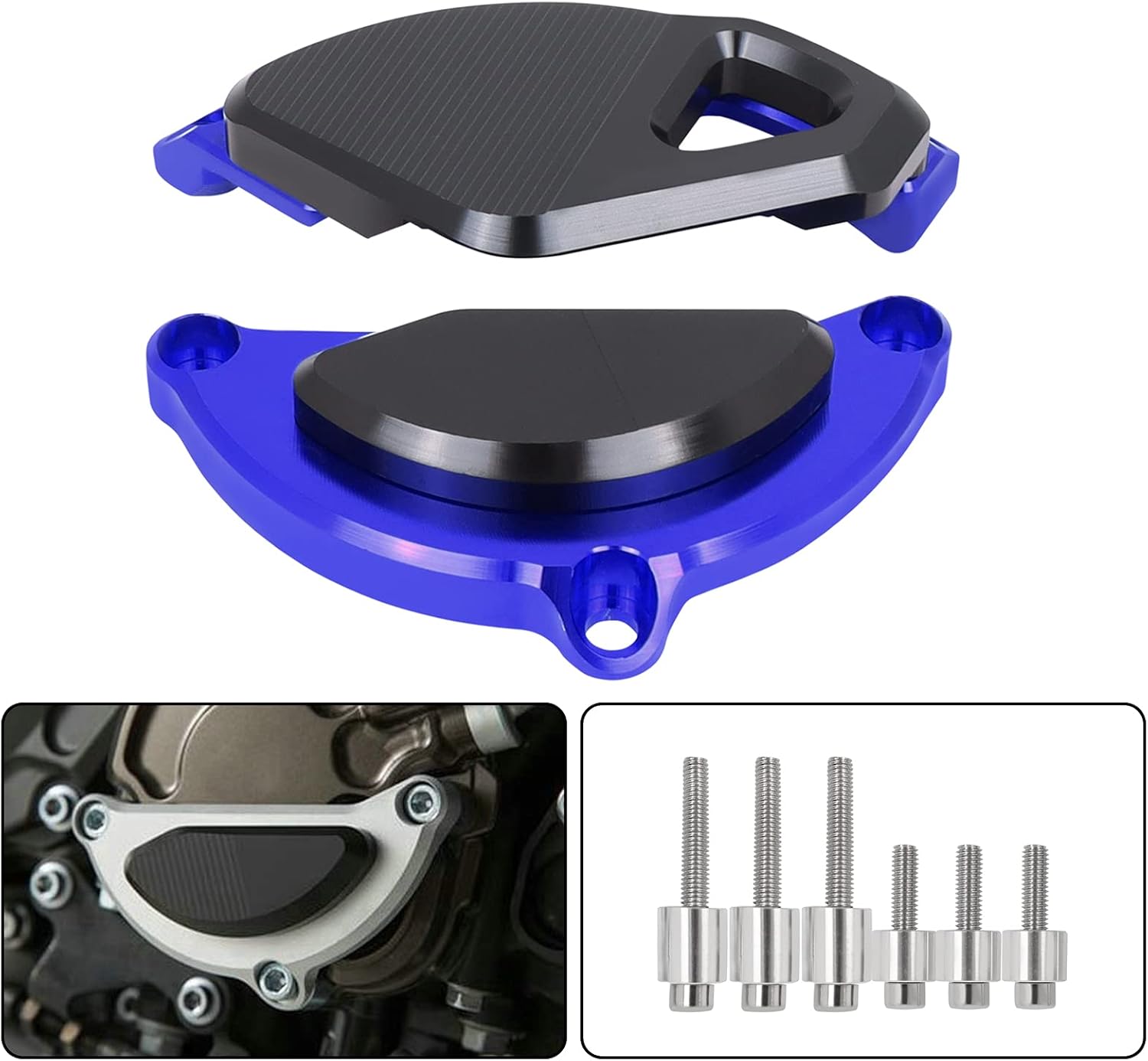Blue Engine Guard Cover Frame Protector for Yamaha MT10 2016 2017 2018 2019 Pack of 2 P9273