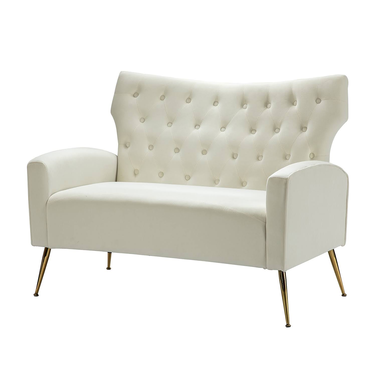 Grey Tufted Back Loveseat X143487