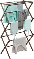 Gray Pack of 2 Bamboo Laundry Drying Rack I37498