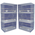 Lot of 6 Small Breeding Cages White B637218