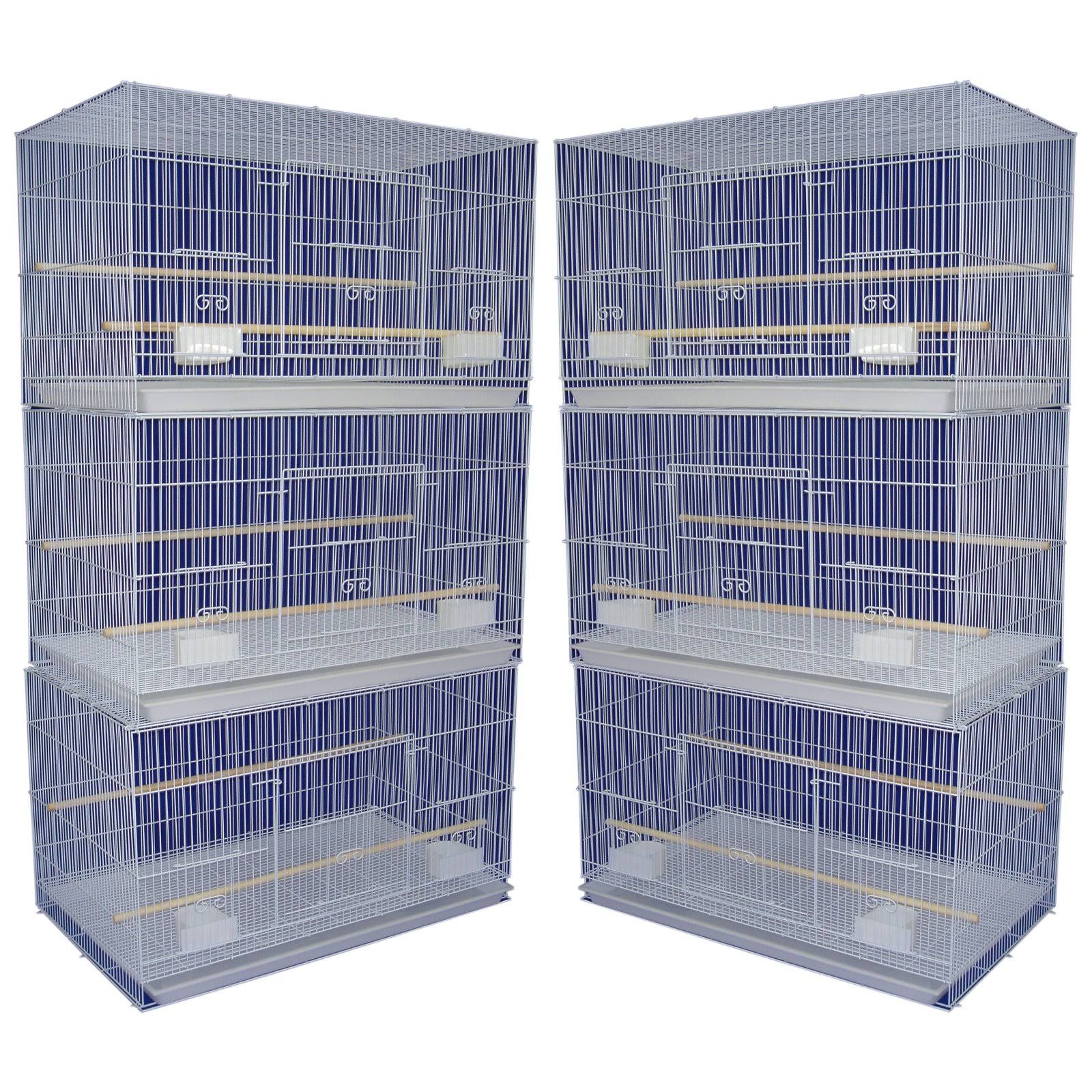 Lot of 6 Small Breeding Cages White B637218