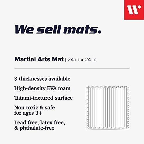 1 inch Thick Martial Arts Foam Exercise Mat, Tatami Pattern E95425