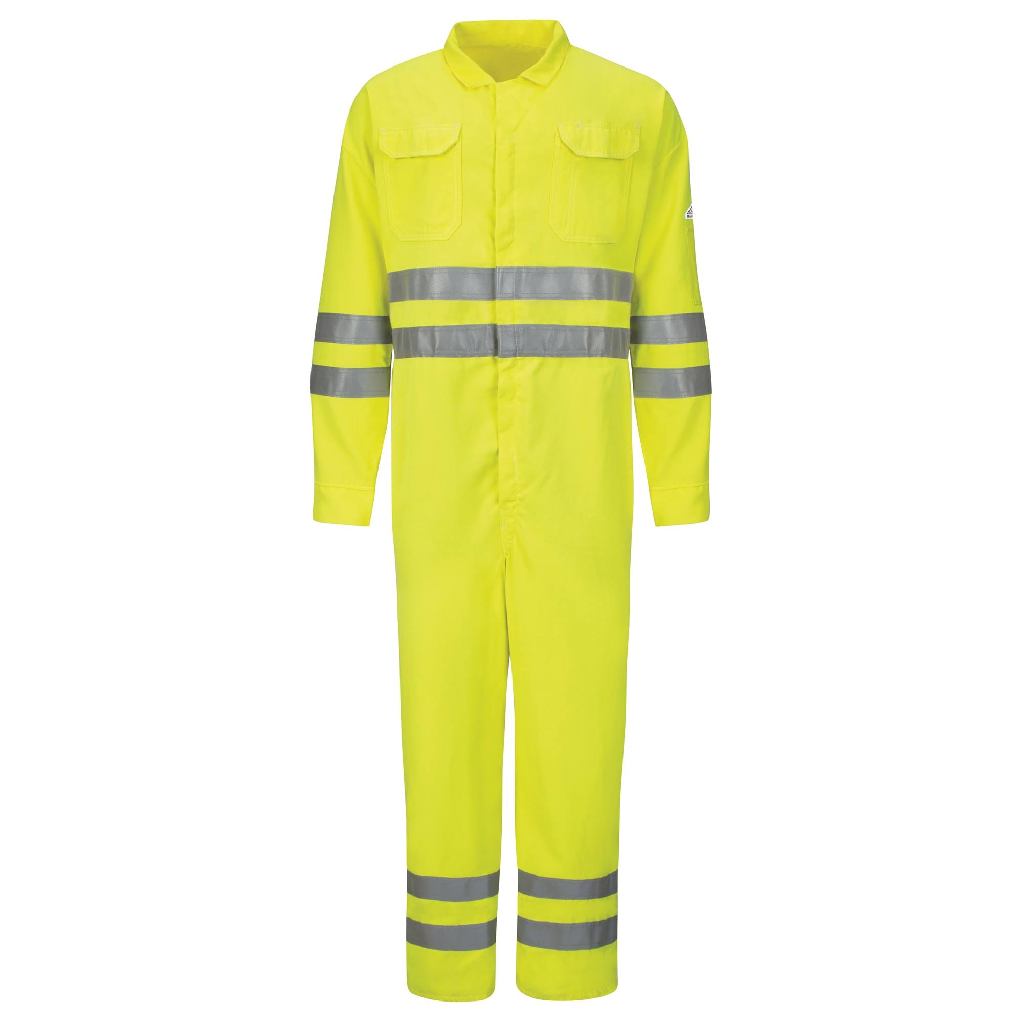 Hi-Vis Deluxe Coverall with Reflective Trim - 7 oz. Long Sizes - 46 I232
