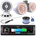 Black Marine Bluetooth Receiver with 6.5 inch 400W Wakeboard Speaker B8604