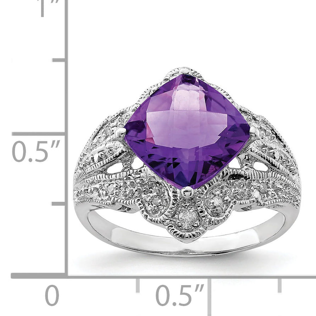 Amethyst & Diamond Ring D58664