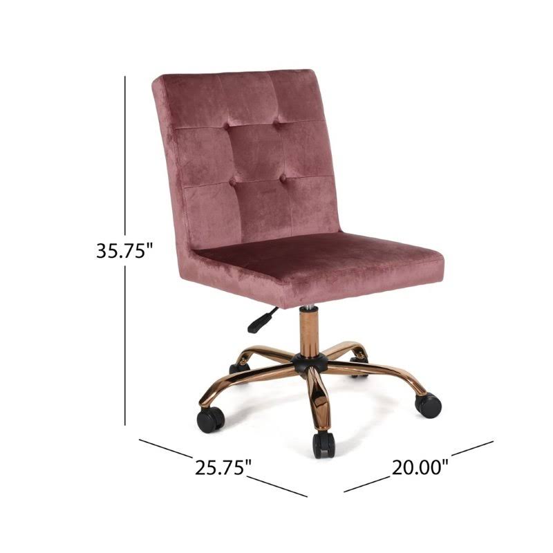 Blush Tufted Swivel Chair A7690