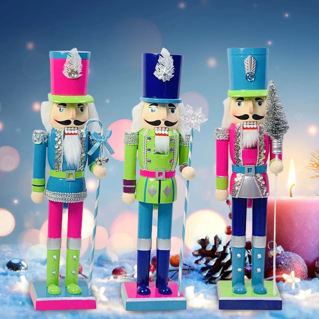 15 Inch Colorful Wooden Nutcracker Soldier Doll Figurine T5225