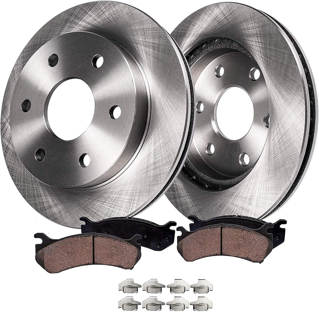 12.01" 6-Lug Front Disc Rotors Brake Pads G74418