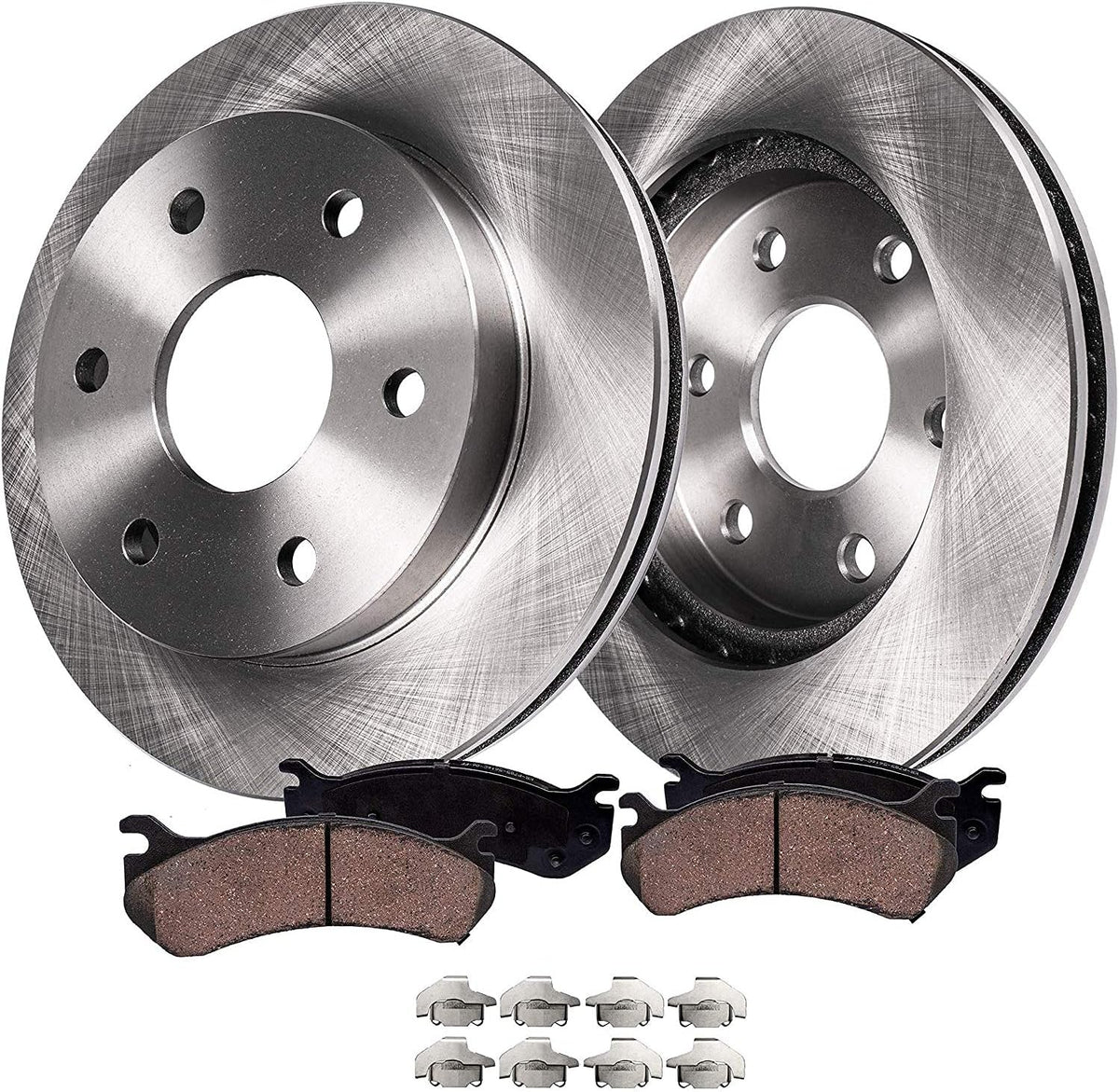 12.01" 6-Lug Front Disc Rotors Brake Pads G74418