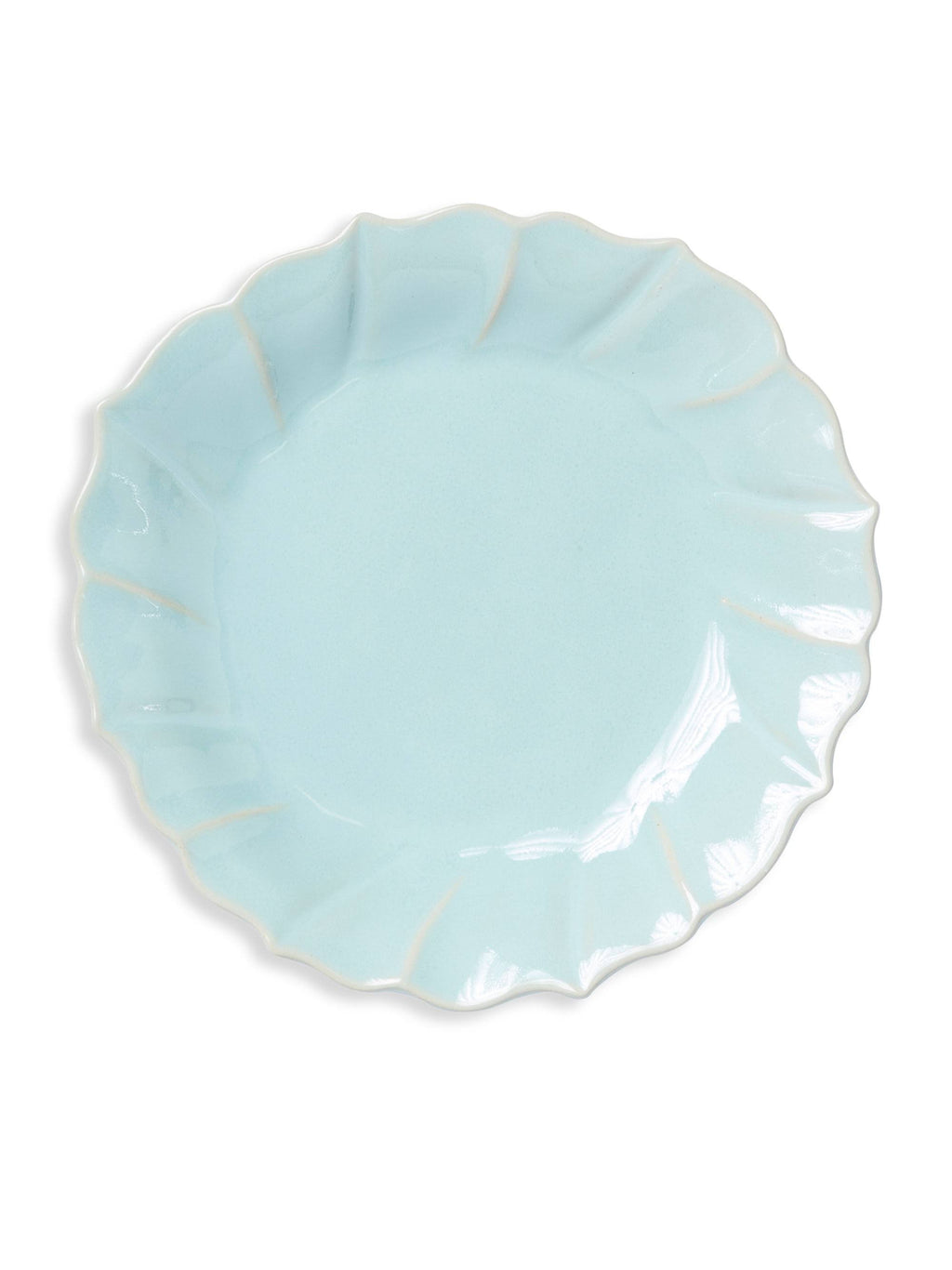 Aqua Ruffle Salad Plate A400190