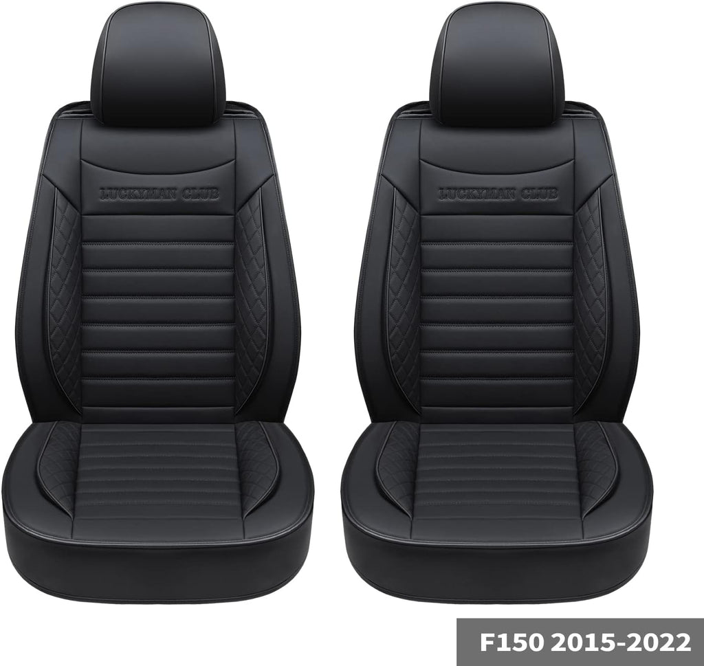 Black Faux Leather Seat Covers for F150 Crew Cab S76959