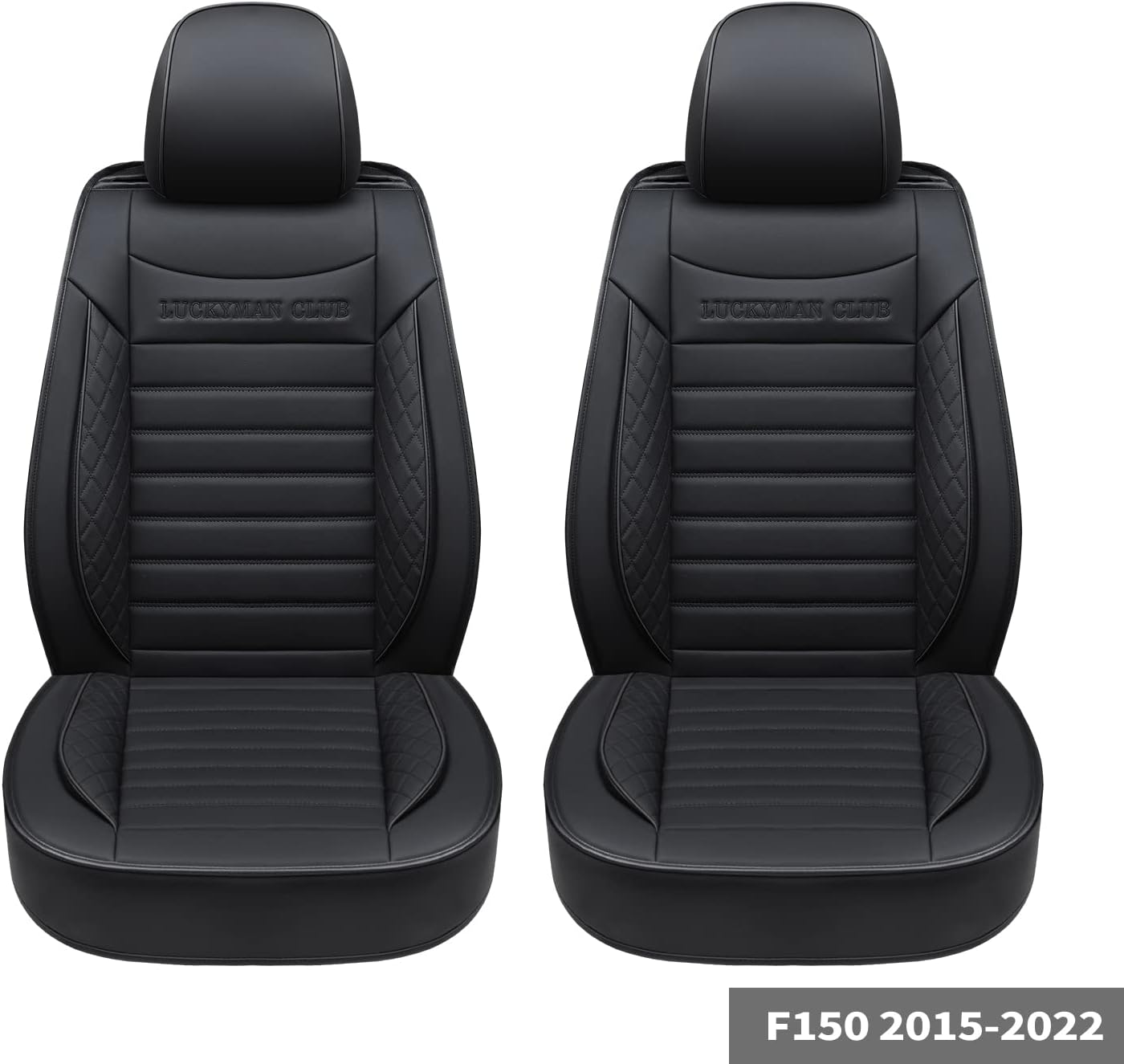 Black Faux Leather Seat Covers for F150 Crew Cab S76959
