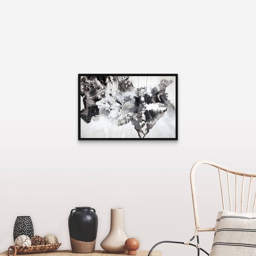 Black Float Frame Canvas Art Q769