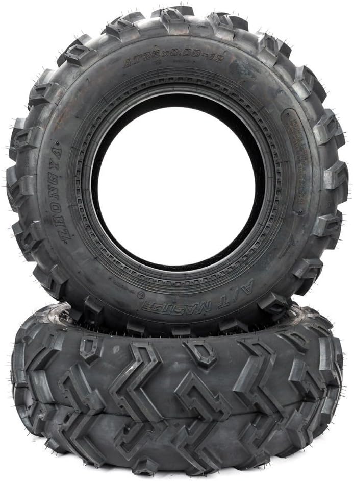 Set of 2 25x10-12 Rear ATV UTV Tires 6 Ply Rating J175833