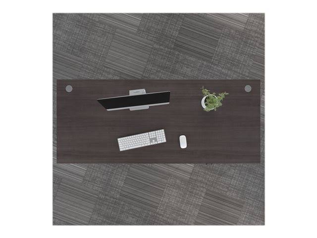 Height Adjustable Desk, 72w x 30D, Storm Gray N92798