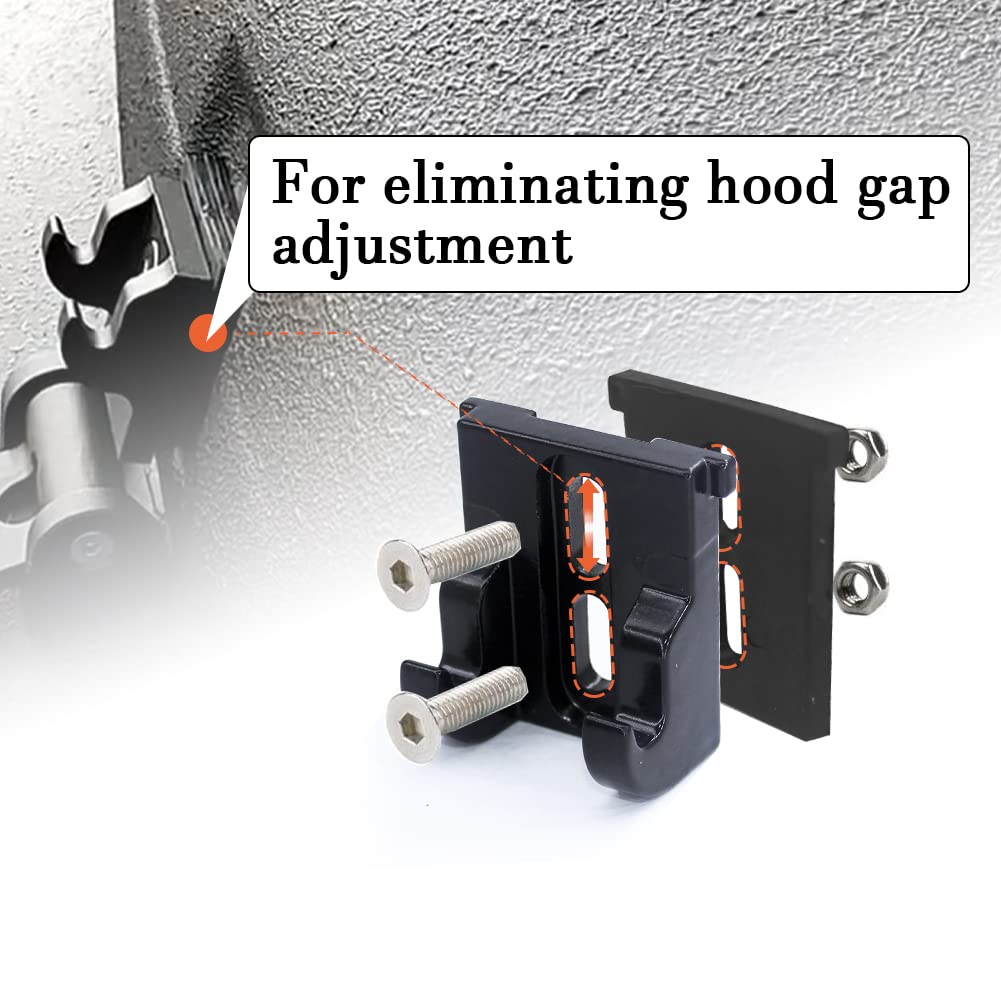 Aluminum Hood Latches Catch with U.S. Flag Style, Adjustable Kit, 1 Pair C6817