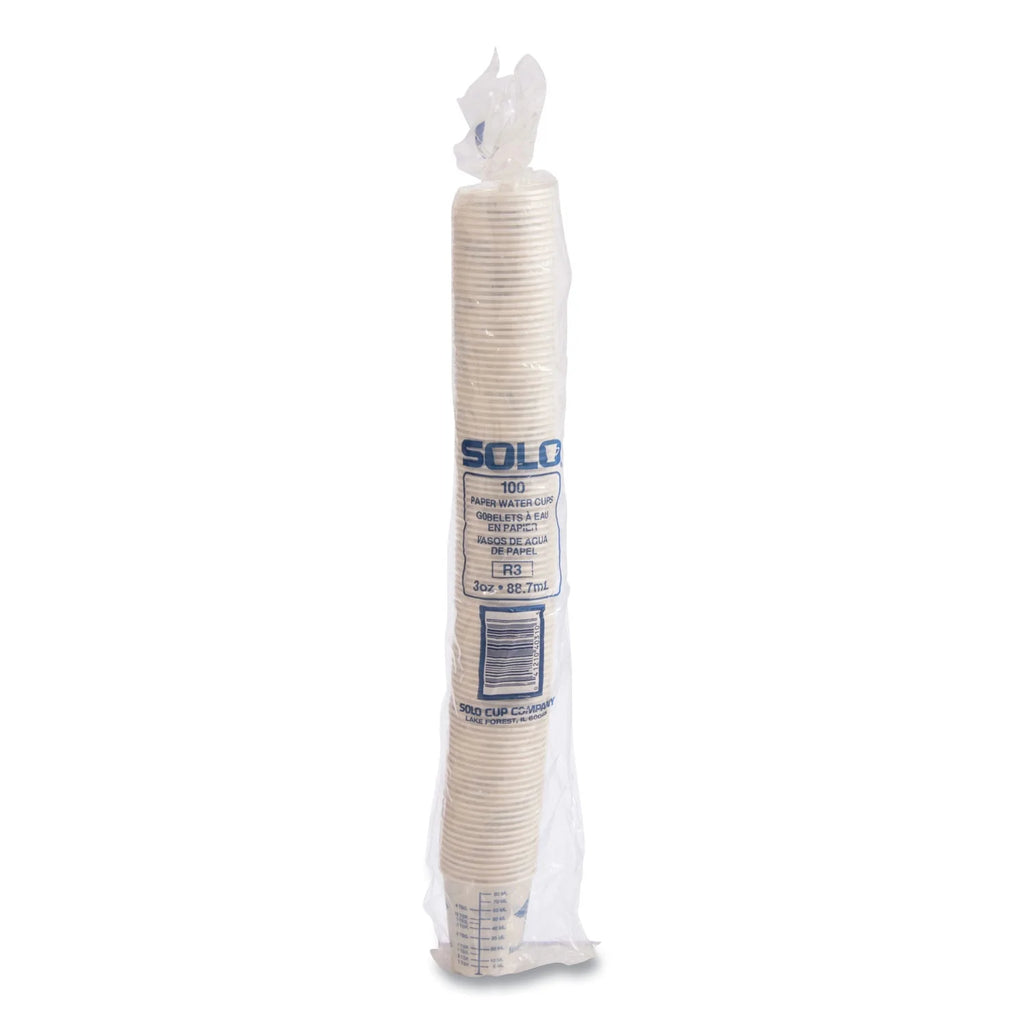 3 oz White/Blue Paper Cups Y195