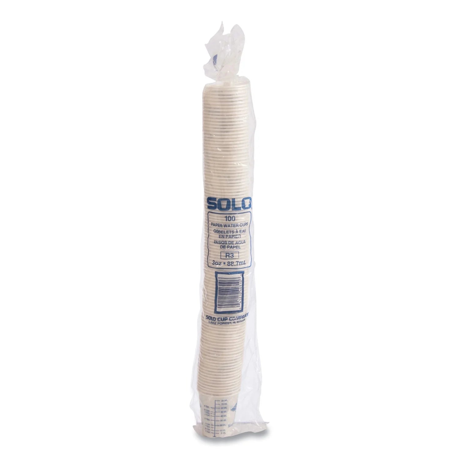 3 oz White/Blue Paper Cups Y195