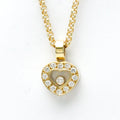 18K Yellow Gold Diamond Pendant Necklace K39875