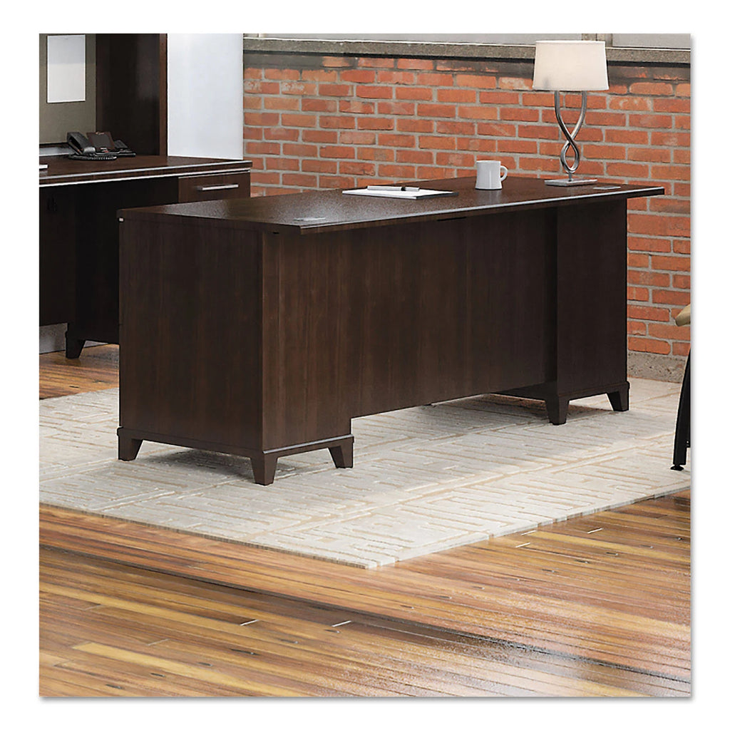 72w Double Pedestal Desk Mocha Cherry W6716