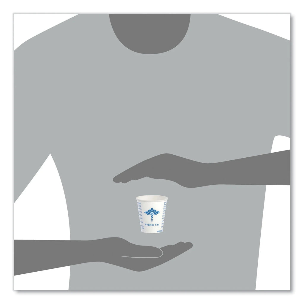 3 oz White/Blue Paper Cups Y195