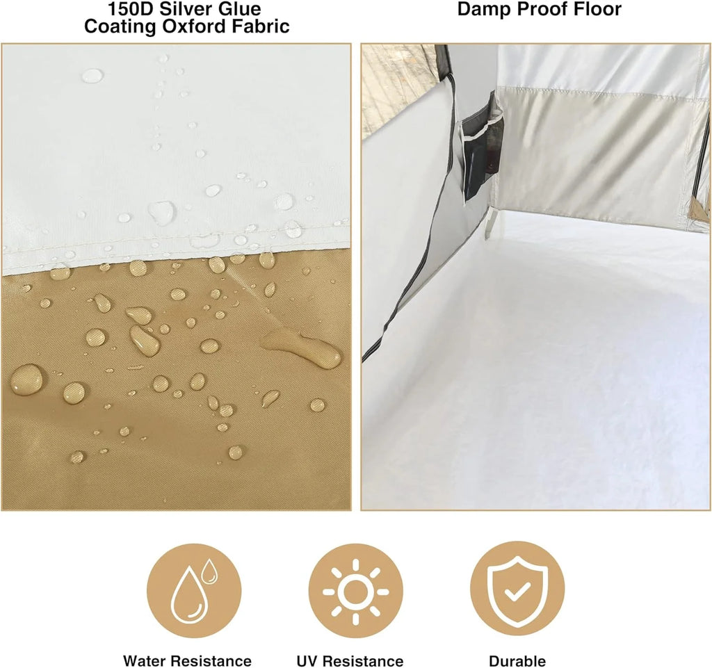 10' x 10' Khaki Camping Inner Tent Square Tent with Full Floor L503989