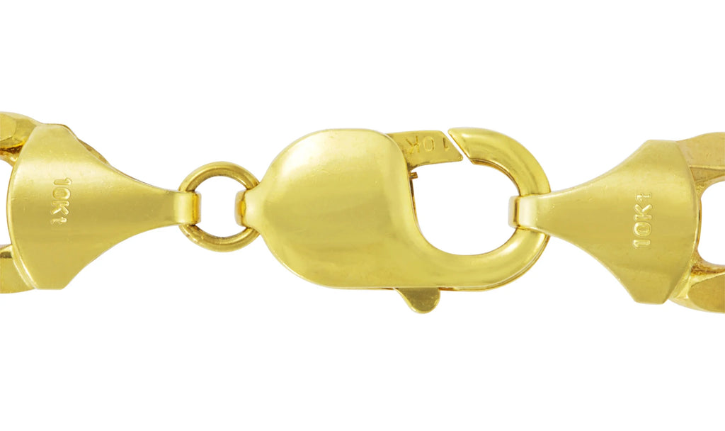 10k Yellow Gold Figaro Chain Link Bracelet U7454