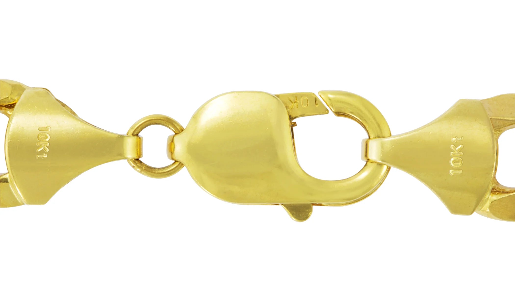 10k Yellow Gold Figaro Chain Link Bracelet U7454