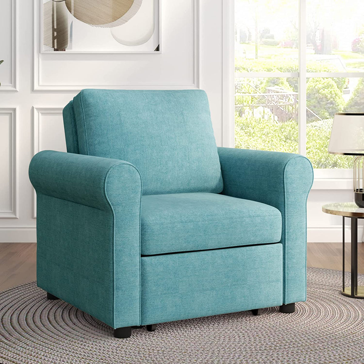 Teal 3-In-1 Single Sofa Bed W9185